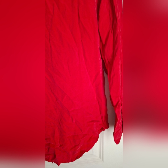 Longhorn by nivel western wear usa vintage red beaded top blouse shirt small - Picture 16 of 16